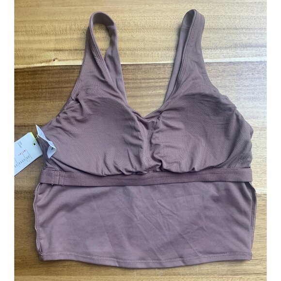All In Motion Womens Activewear Light Brown V-Neck Crop Top Athletic Size Small - Picture 9 of 14